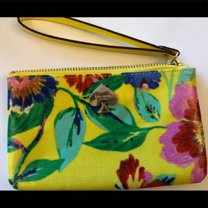 Kate Spade Yellow Floral Wristlet